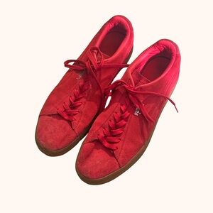 Puma Red Suede Sneakers